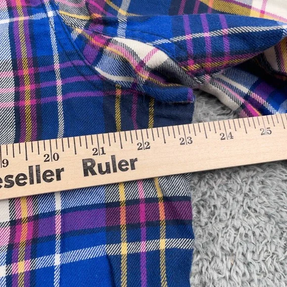 Duluth Trading Co Plaid Button-Up Women's Flannel Shirt Xl - Picture 6 of 9